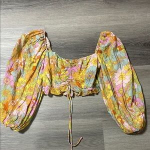 Show Me Your MuMu Multicolor Floral Blouse